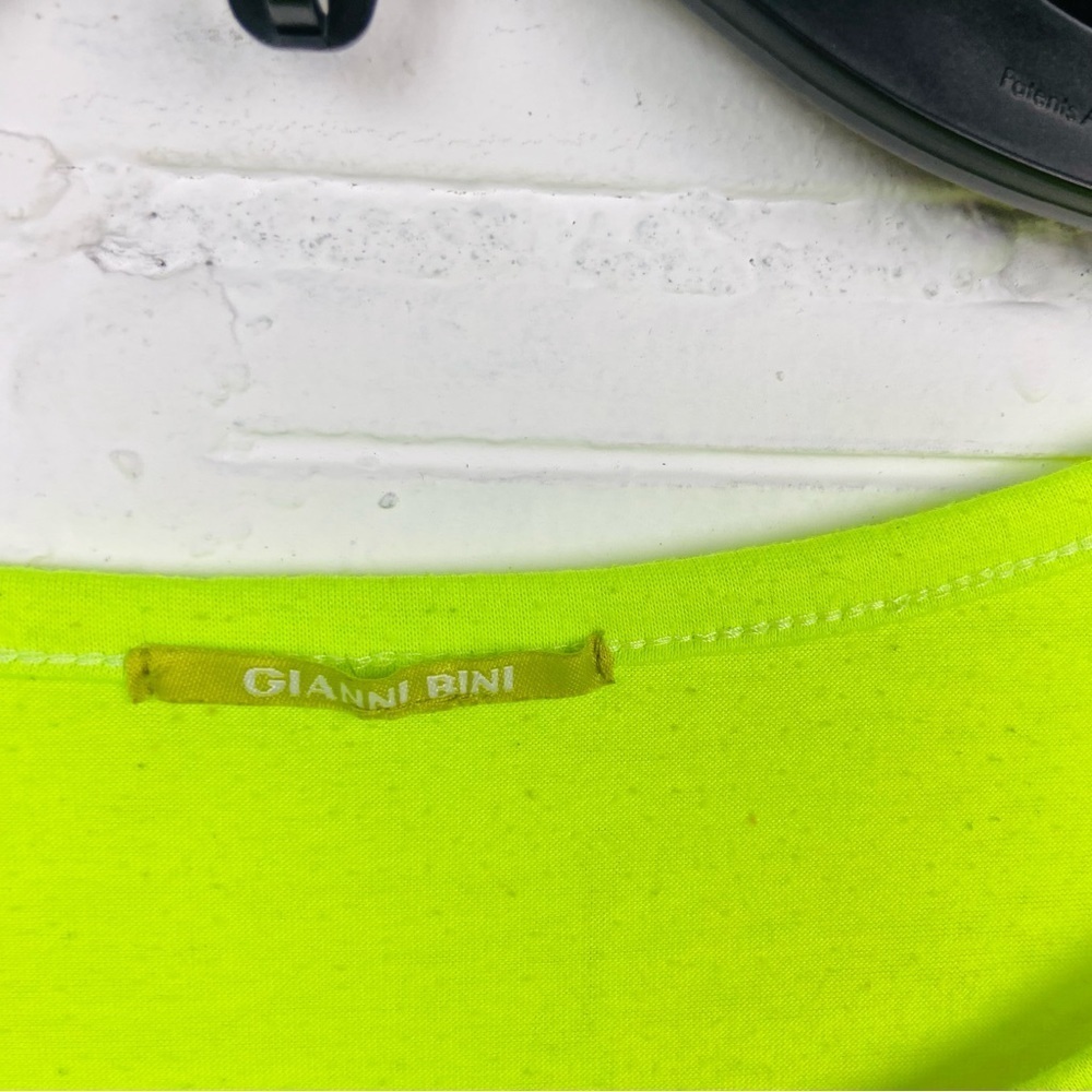 GIANNI BINI lime Green long sleeve shirt size medium - Picture 9 of 17